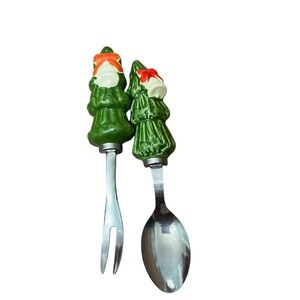 Vintage Christmas Tree Hors D'oeuvres Servers